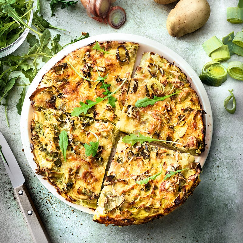 Quiche de pomme de terre et poireaux
