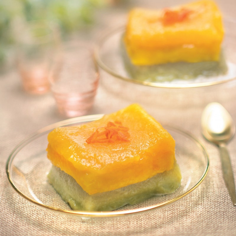 Flans mandarine matcha façon laotienne