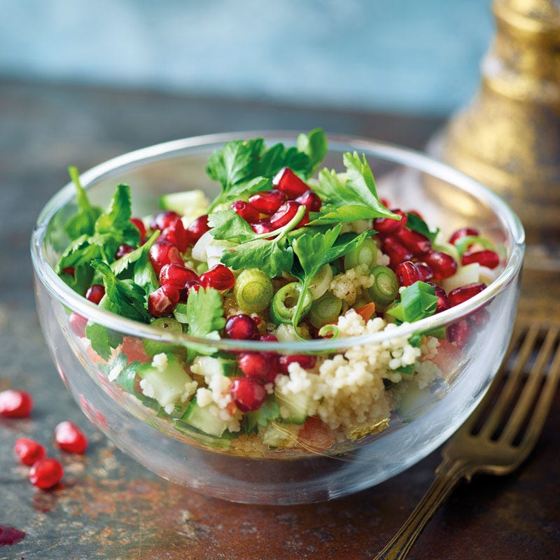 Marokkanischer Couscoussalat mit Granatapfel