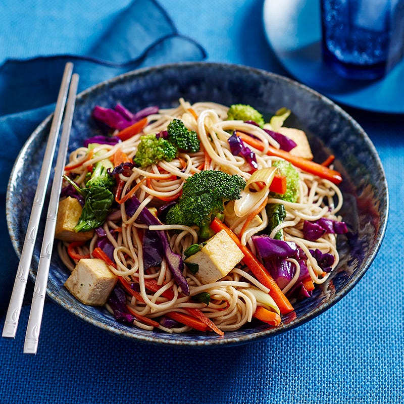 Tofu and soba stir-fry