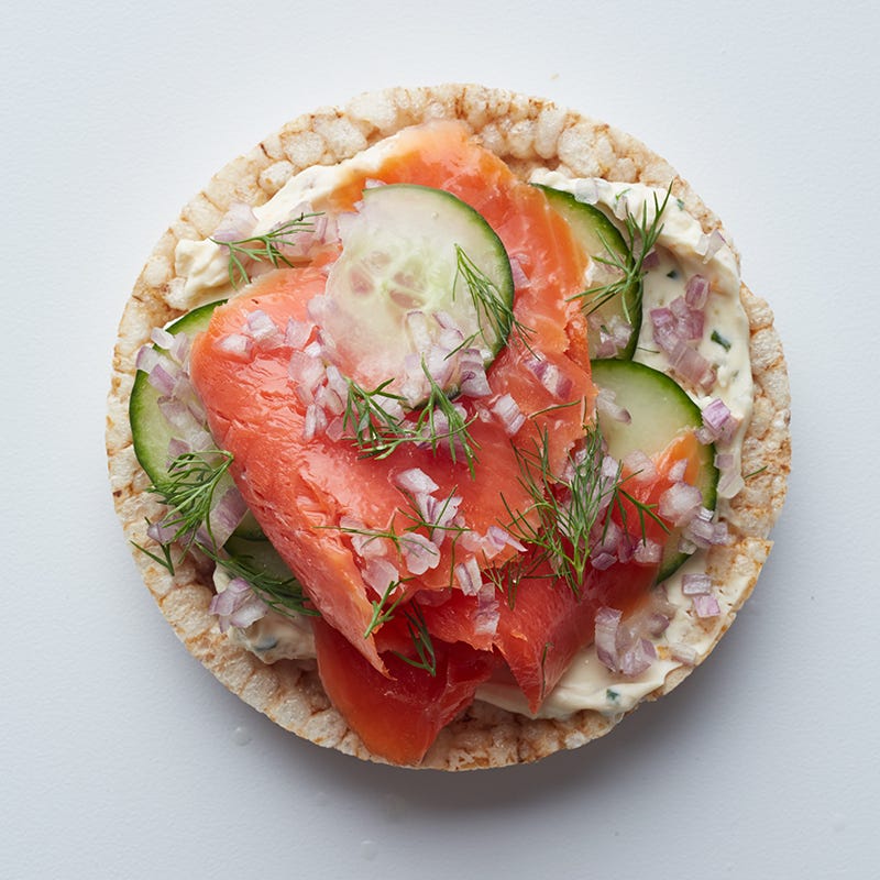 Photo of Salmon & cream cheese rice cake by WW