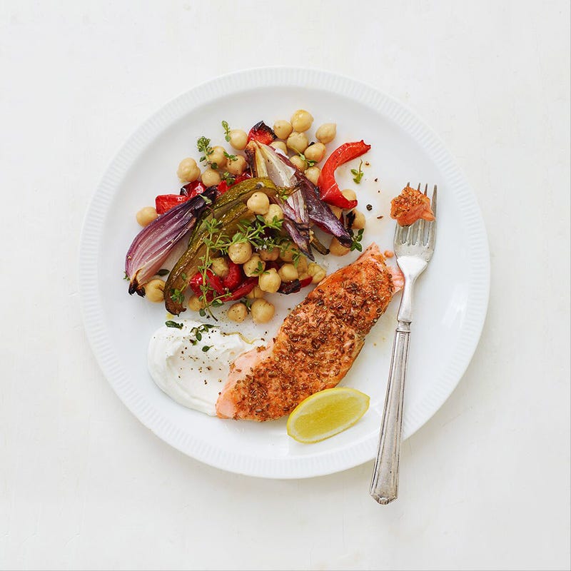 Photo of Salmon with Roasted Chickpeas and Veggies by WW