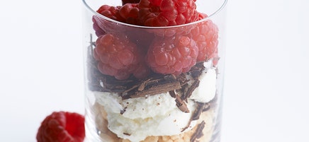 Crispy Raspberry-Chocolate Parfait