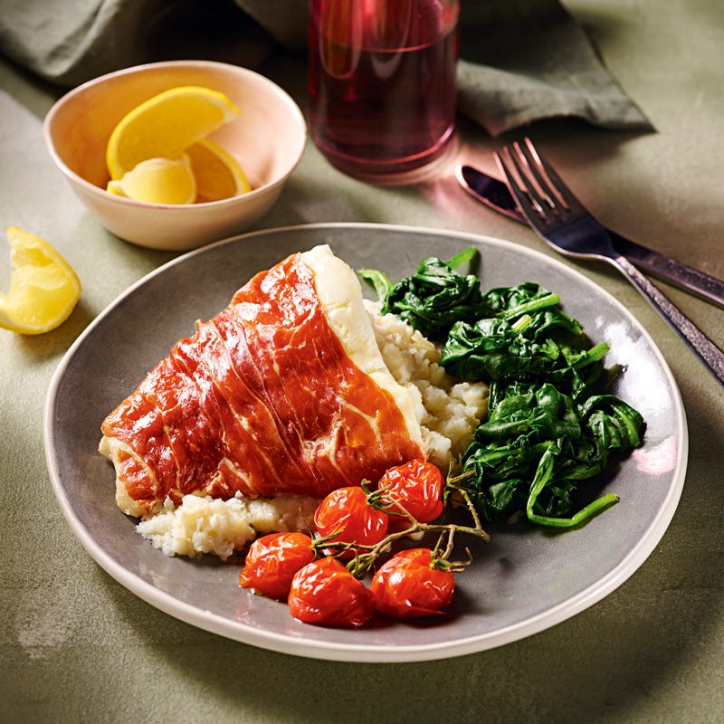 Photo of Prosciutto-wrapped haddock with celeriac mash by WW