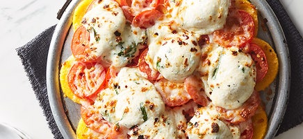 Polenta "pizza" margherita