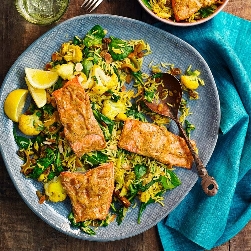Lax tikka masala med pilaf - ViktVäktarna