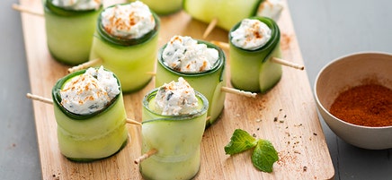 Makis de concombre à la menthe
