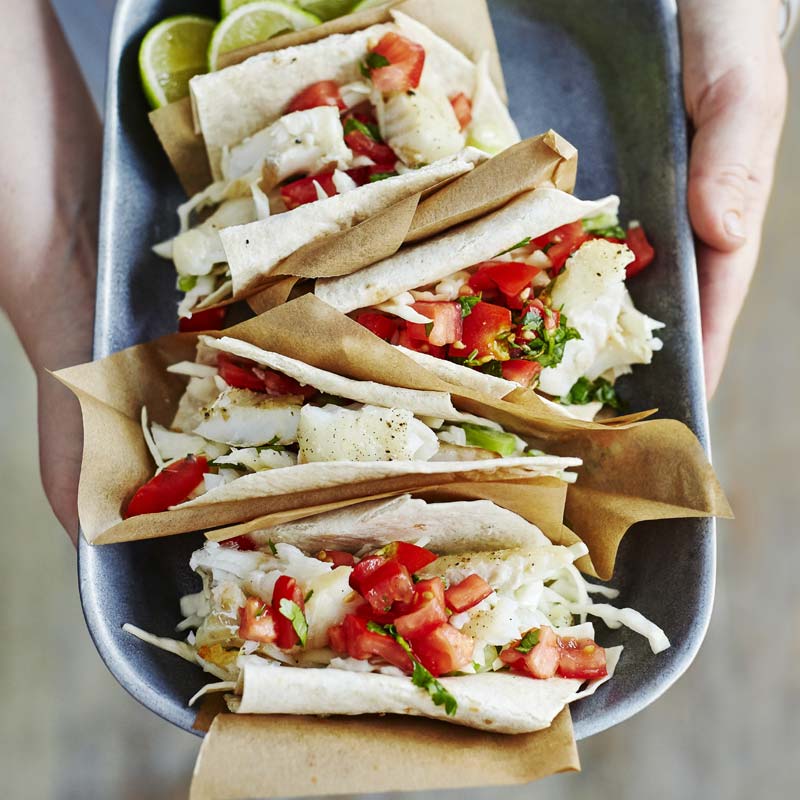 ViktVäktarna - Fisktacos med grönkål och tomatsalsa