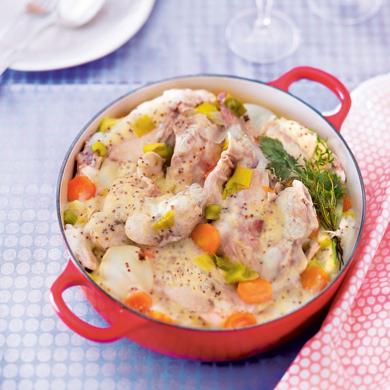 Blanquette de lapin à la moutarde