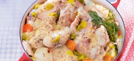 Blanquette de lapin à la moutarde