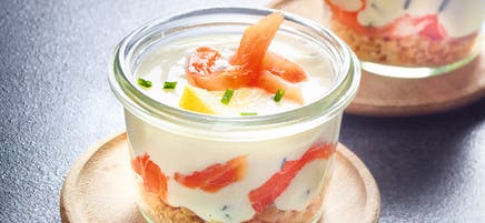 Verrines de tiramisu de saumon