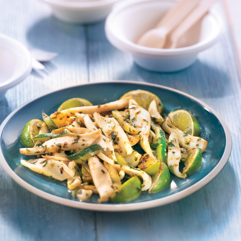 Sauté de calamars et courgettes