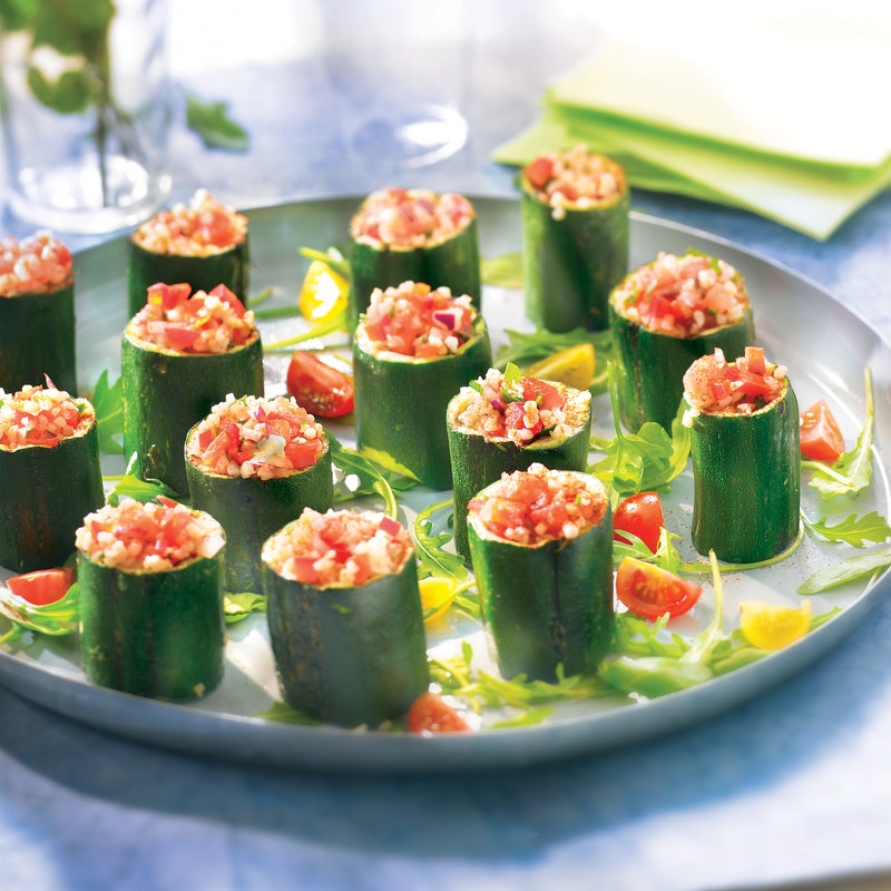 Courgettes grillées au taboulé de boulgour