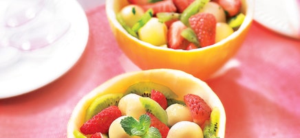 Salade de melon canari aux fraises