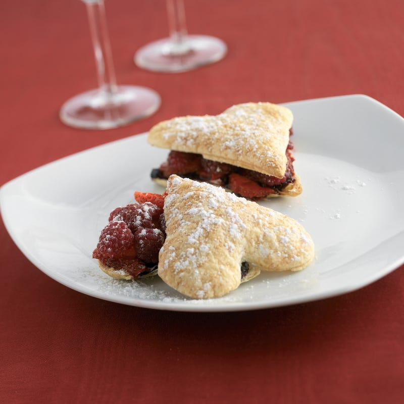 Feuilleté aux fraises et framboises