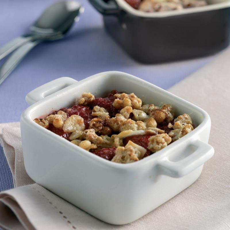 Crumble pomme-framboises