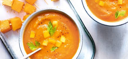 Soupe de carotte et mangue