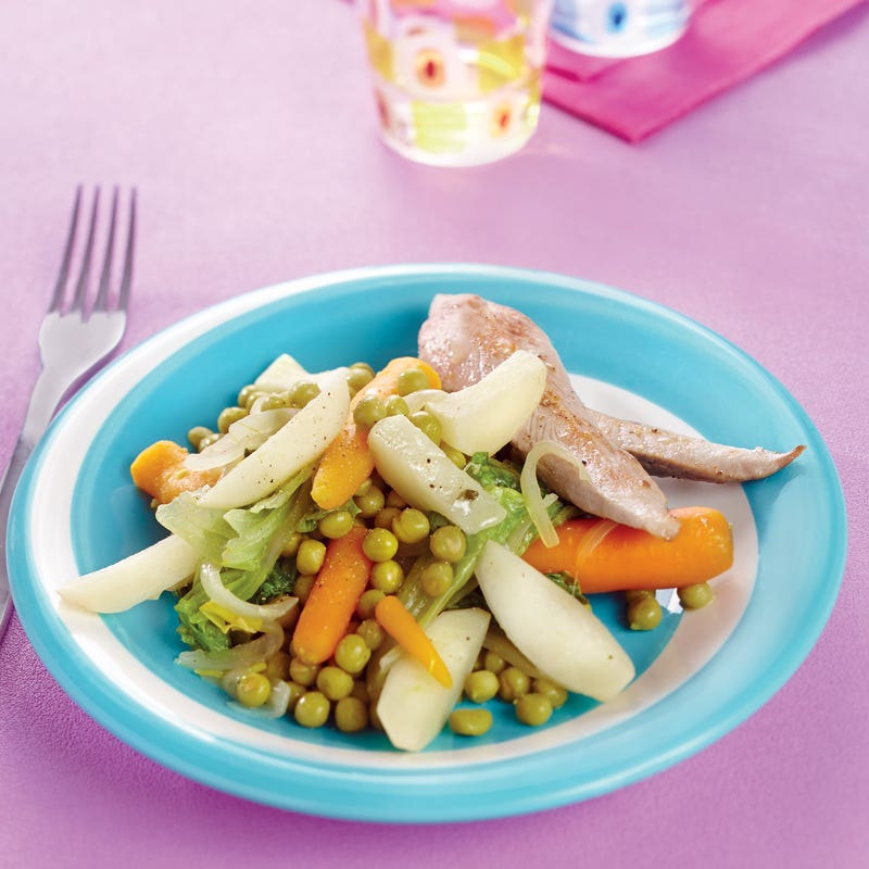 Jardinière aux aiguillettes de canard