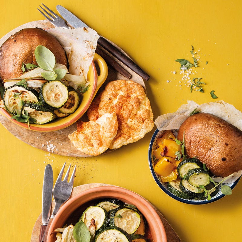 Mediterrane Antipasti mit Wolkenbrot
