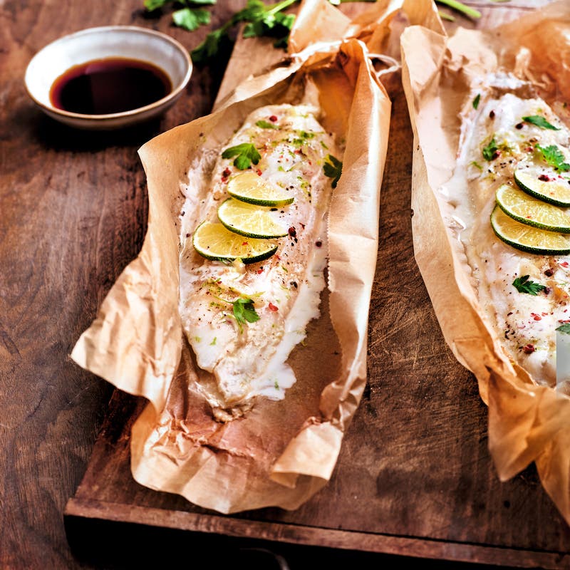 Filet de julienne au lait de coco et citron vert