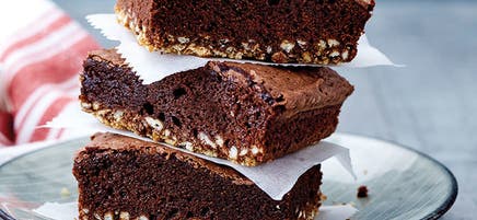 Brownies mit Brezelboden