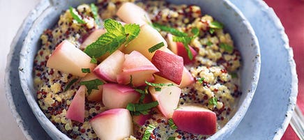 Porridge de quinoa à la pêche