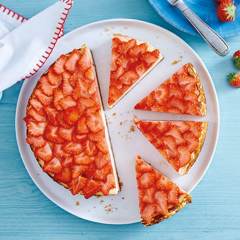 American Cheesecake mit Erdbeeren