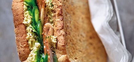 Sandwich volaille/lentilles au curry