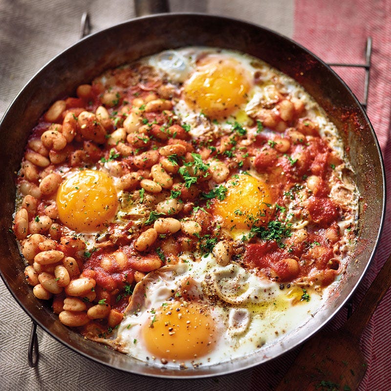 Baked Beans mit Spiegelei