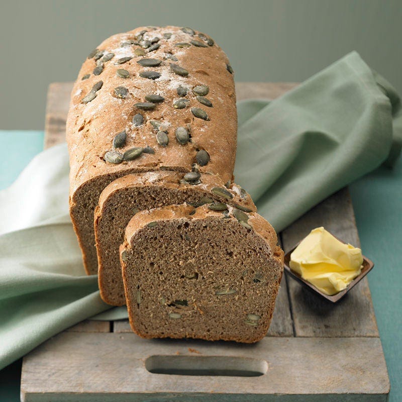Dinkel-Roggenbrot mit Kürbiskernen