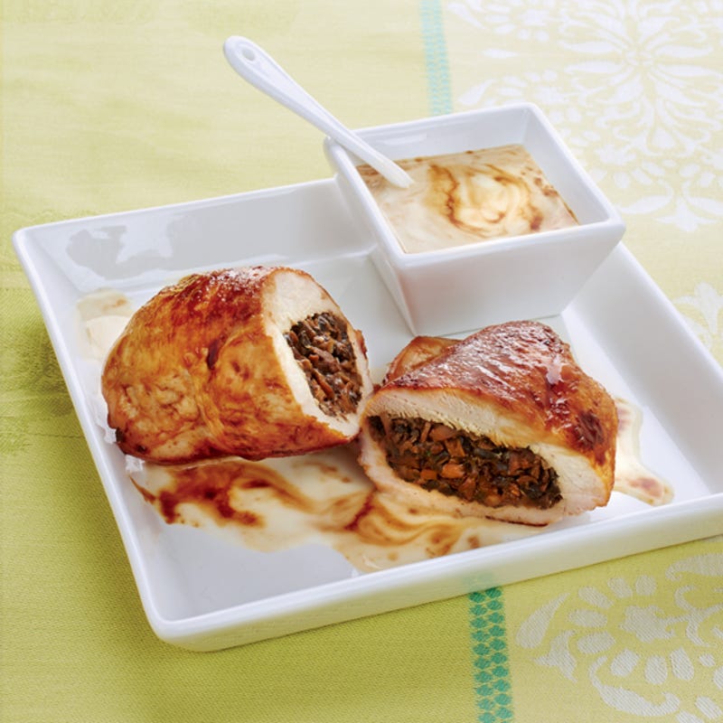Poulet aux champignons et au café