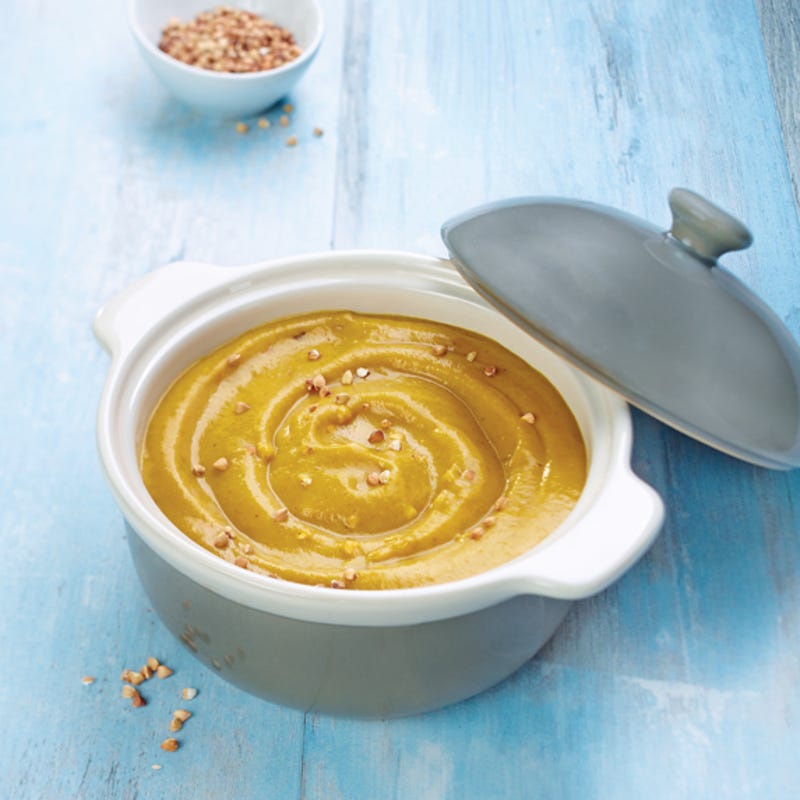 Velouté de potiron au coing et au sarrasin
