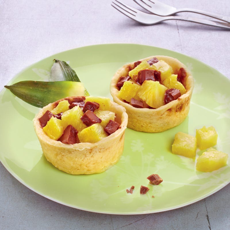 Cookies cups ananas et chocolat