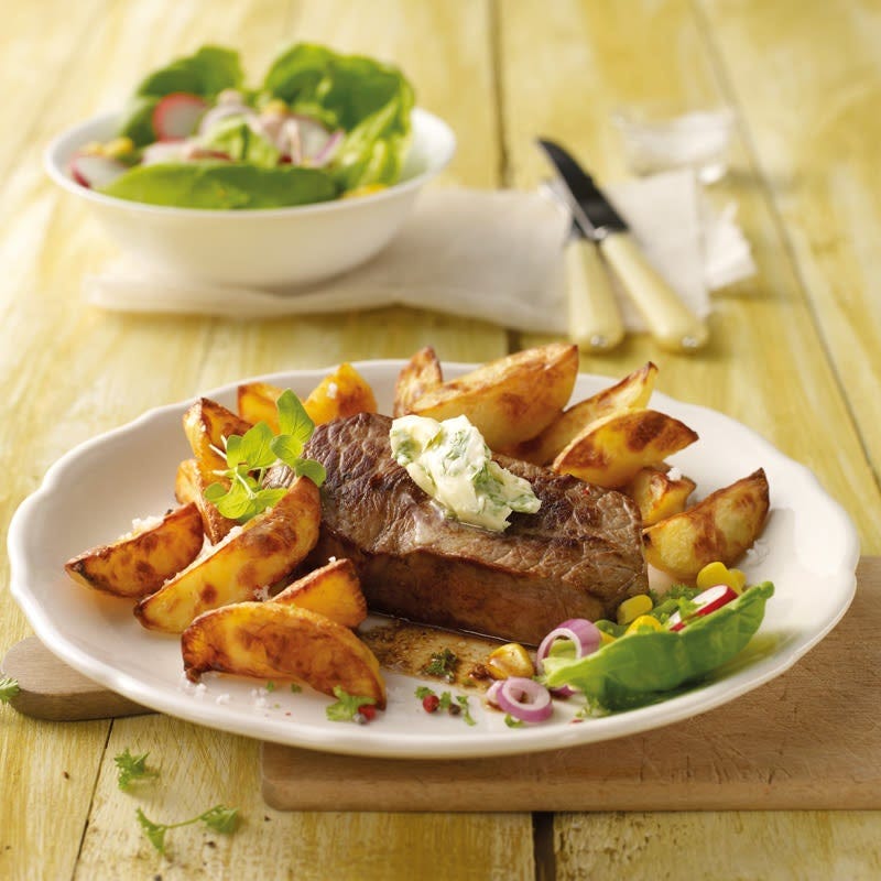 Rumpsteaks mit Kartoffelwedges