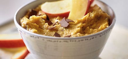 Apfelspalten mit Cookie-Dough