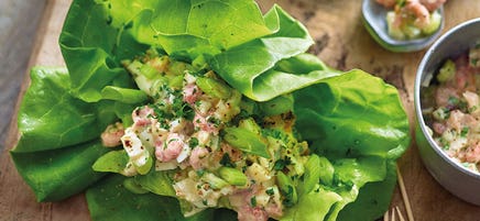 Wraps de salade aux crevettes