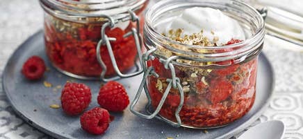 Sirapshallon med turkisk yoghurt och granola