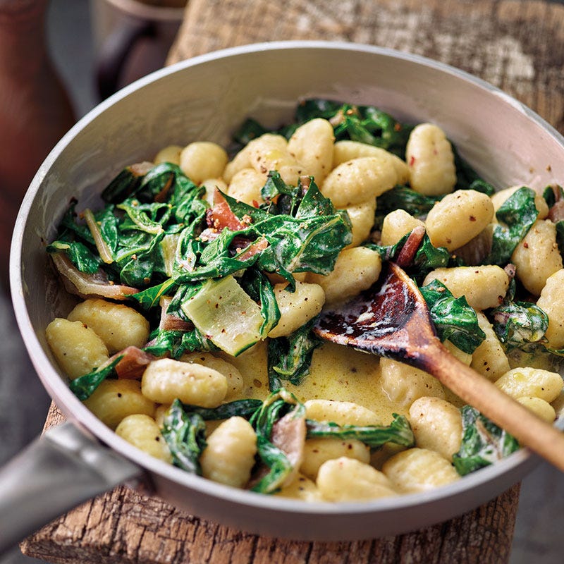 Gnocchipfanne mit Krautstiel