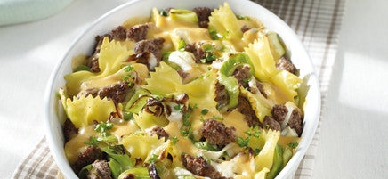 Lauch-Hack-Auflauf mit Schmelzkäse