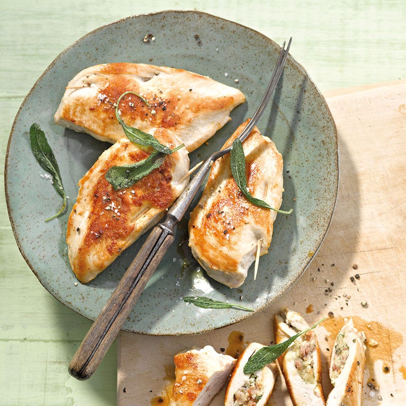 Mediterran gefüllte Pouletbrust / Mediterran gefüllte Hähnchenbrust