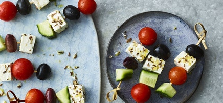 Greek salad skewers