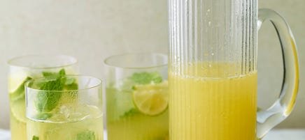Pineapple, lime & coconut cooler