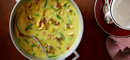 Soupe tandoori au chou-fleur rôti