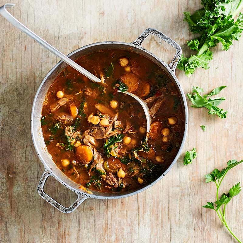 Slow-cooker Moroccan lamb and chickpea soup