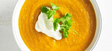 Carrot and lentil soup