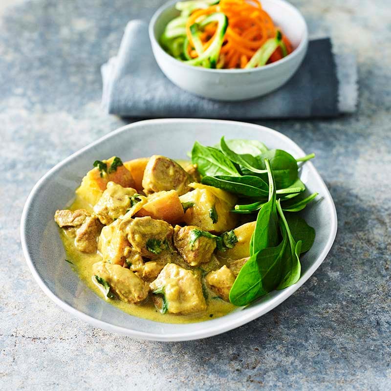 Pork and potato coconut curry