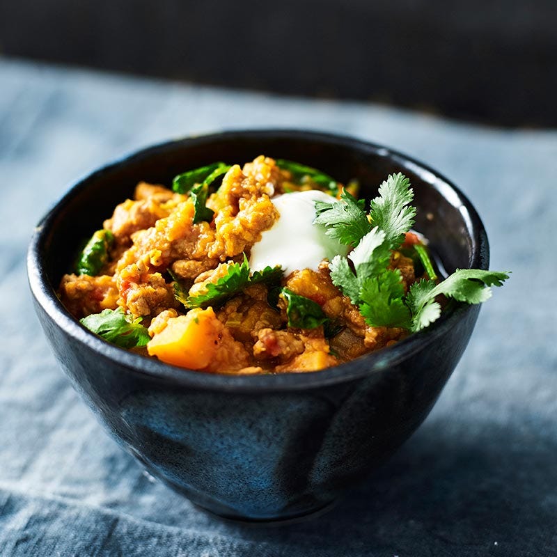 Beef and lentil curry