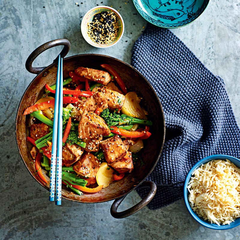 Photo of Japanese-style salmon stir fry by WW