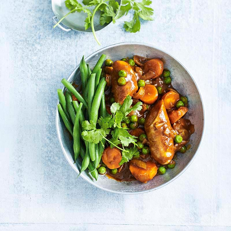 Curried sausage stew