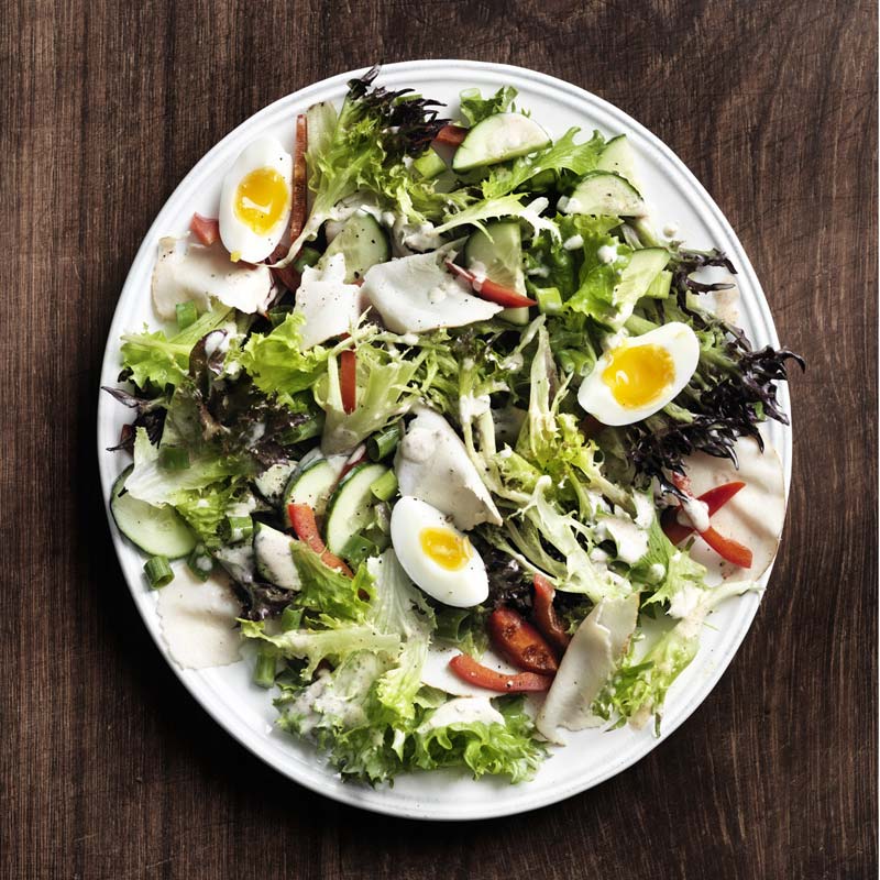ViktVäktarna - Kycklingsallad med ägg och vitlöksdressing